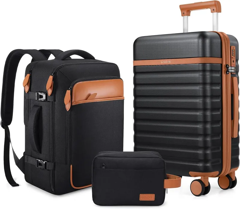 UKEIN Luggage Sets 3 Piece, Carry On Luggage 20In With Spinner Wheels