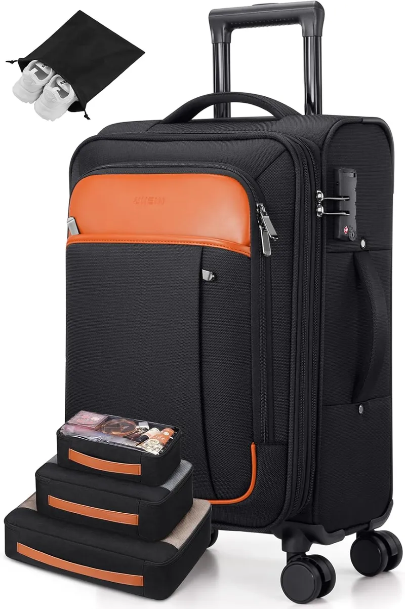 UKEIN Softside Expandable Carry On Luggage, Sets 4 Piece